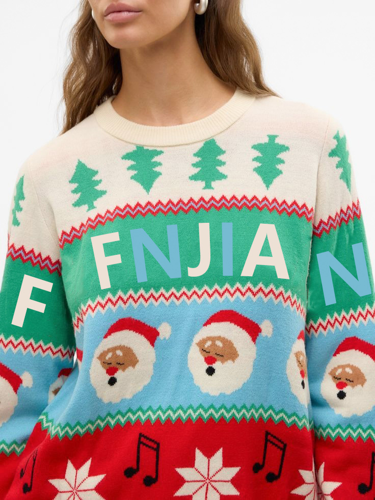 Рождественский свитер на заказ от производителя FNJIA с низким MOQ для вашего бренда