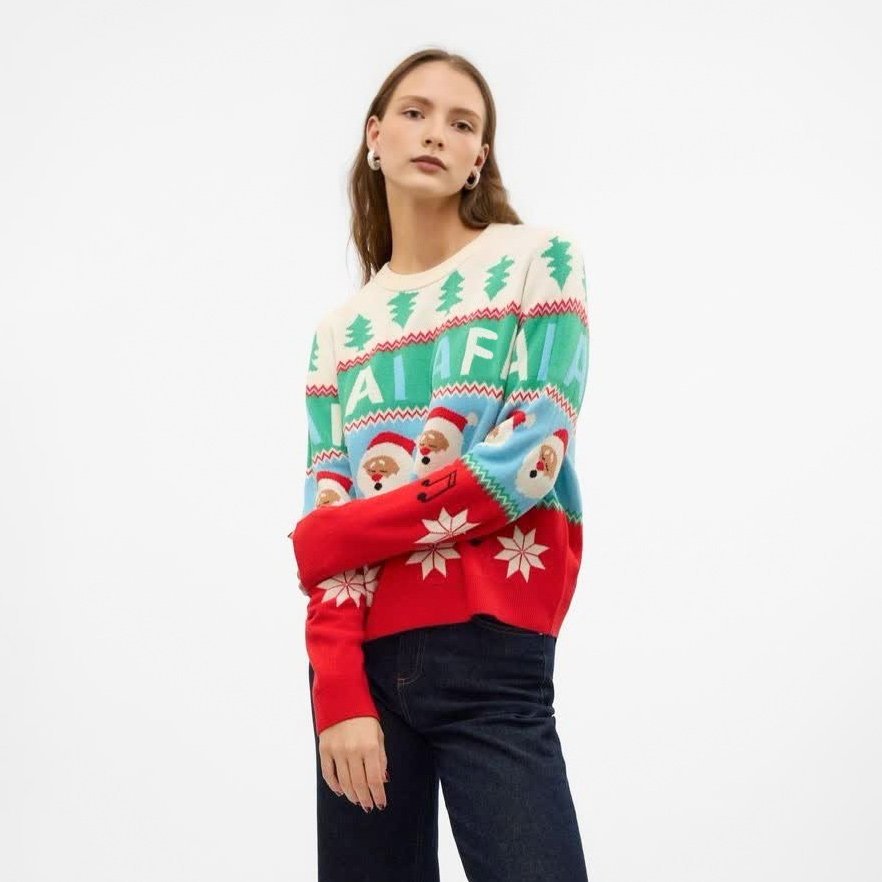 Рождественский свитер на заказ от производителя FNJIA с низким MOQ для вашего бренда