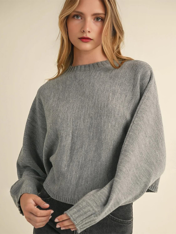 Изготовленный на заказ повседневный однотонный женский модный свитер