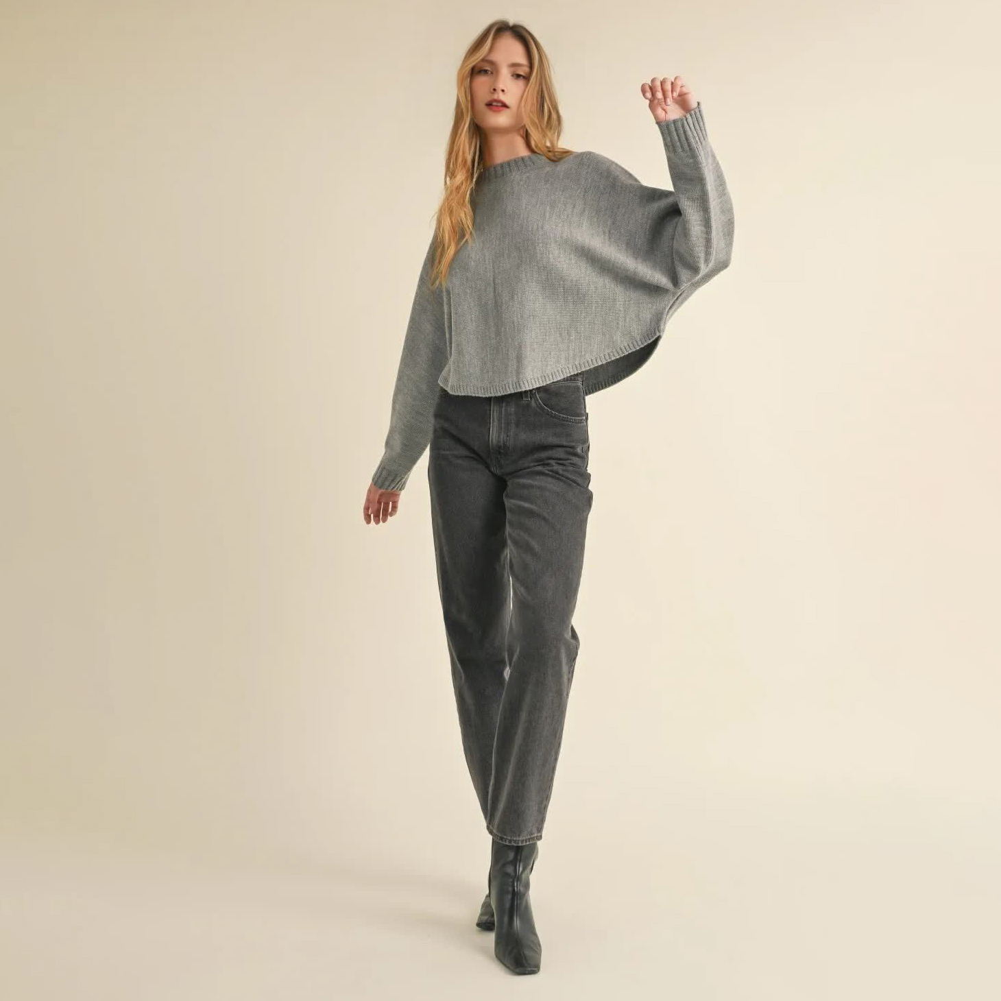 Изготовленный на заказ повседневный однотонный женский модный свитер