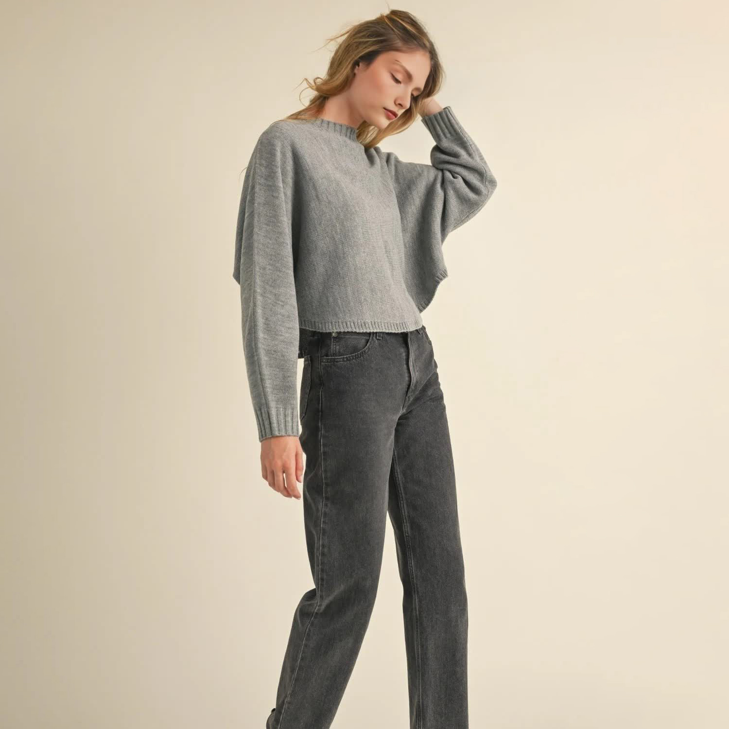 Изготовленный на заказ повседневный однотонный женский модный свитер