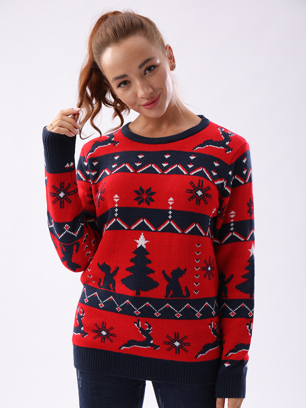 Изготовление женских рождественских свитеров FNJIA на заказ по предоставленным чертежам и образцам