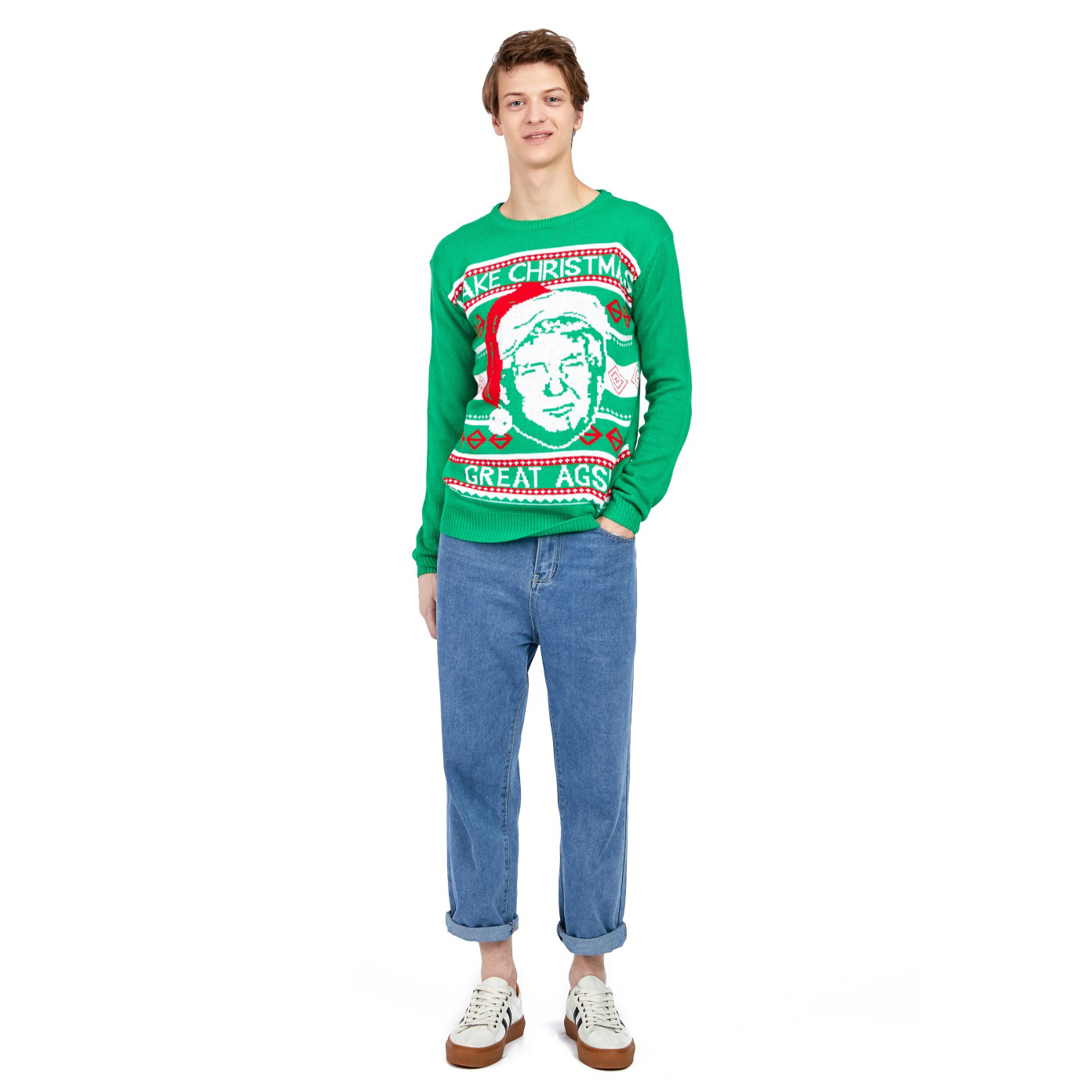 Настройте рождественский свитер необычного лидера Трампа на свой вкус