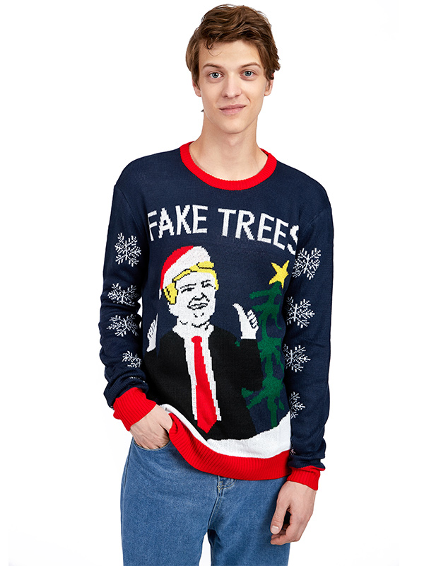 Изготовленный на заказ забавный уродливый Рождественский джемпер для мужчин