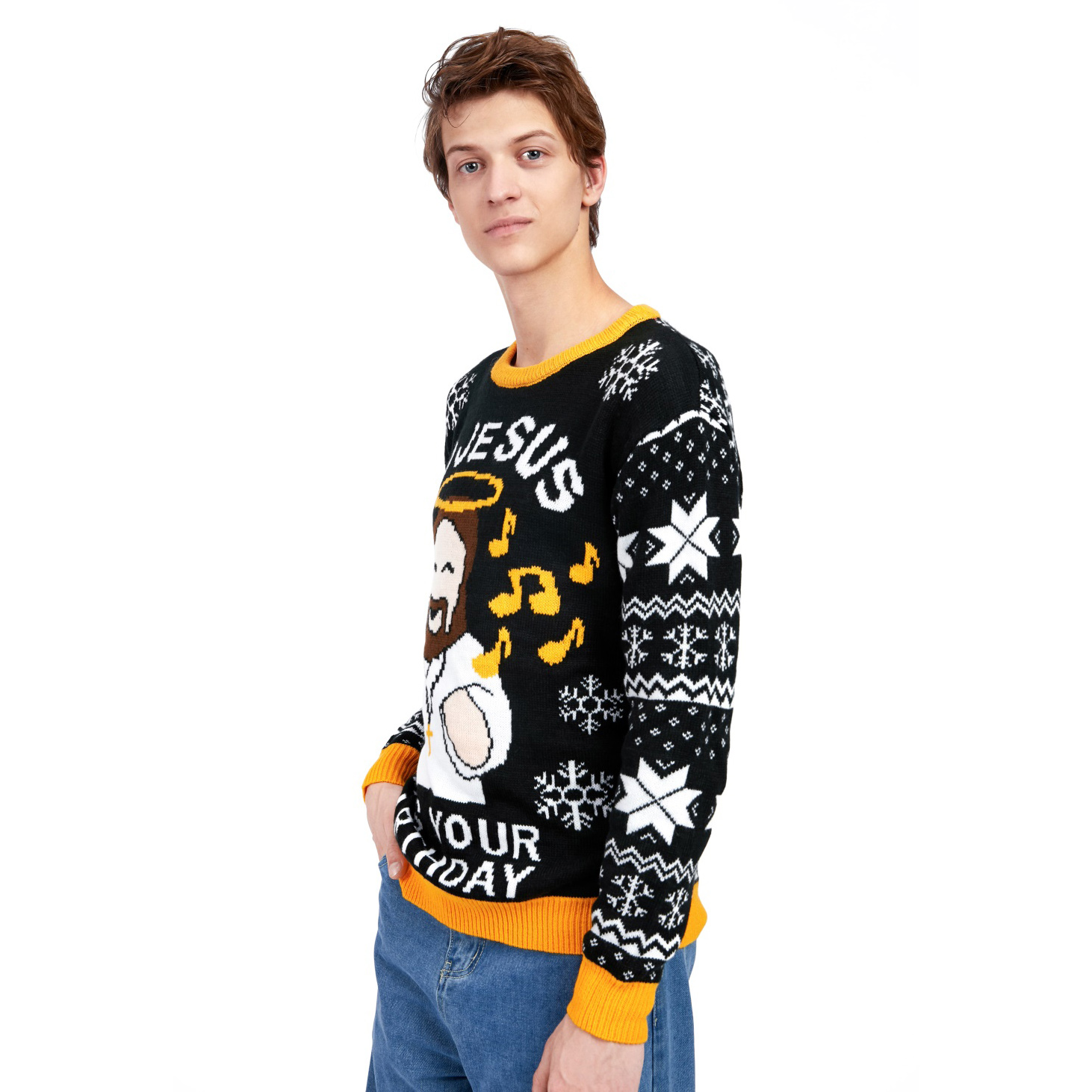 Изготовленный на заказ Рождественский свитер FNJIA God для мужчин