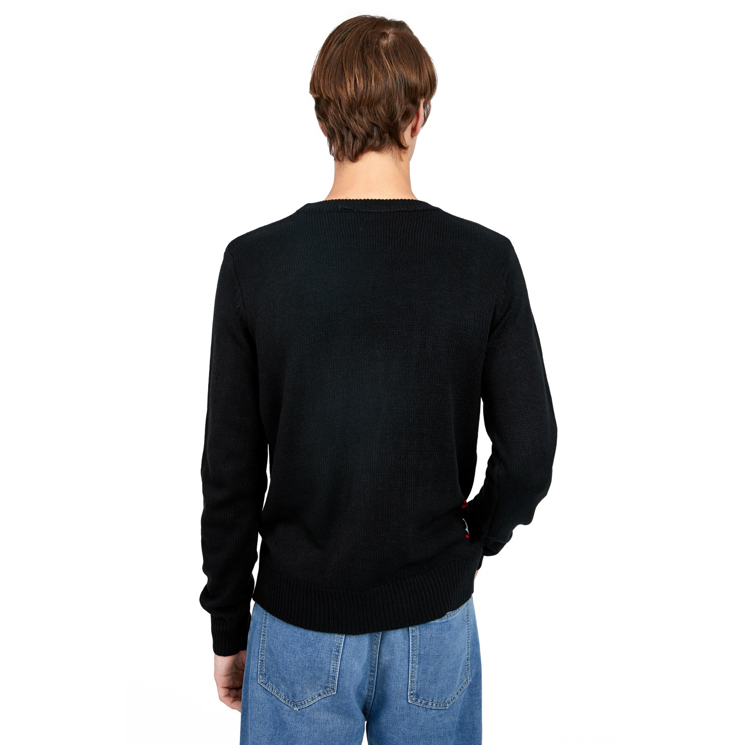 Уродливый рождественский свитер по индивидуальному заказу, связанный в мужском стиле с мультяшным рисунком Санта-Клауса