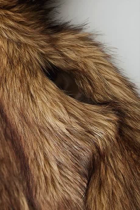 Изготовленная на заказ по последнему слову моды бежевая куртка из искусственного меха, женские куртки, пальто из искусственного меха