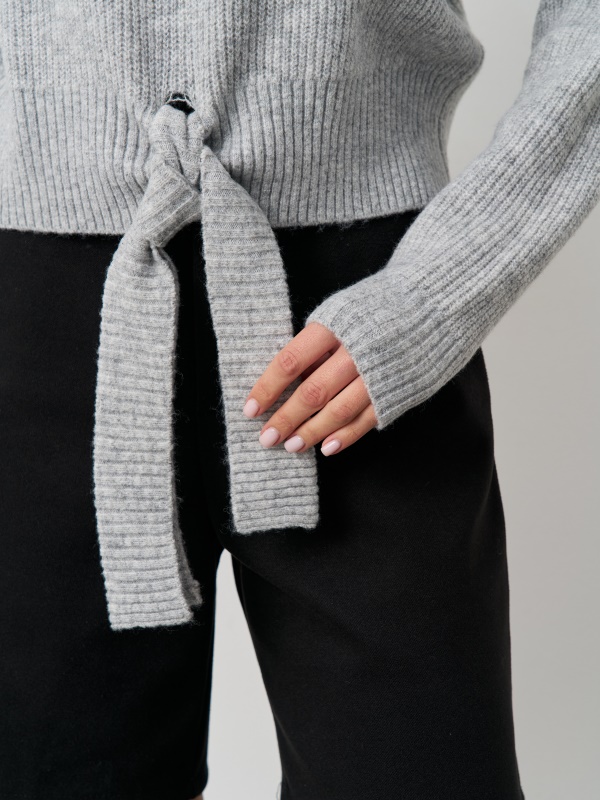 Изготовленный на заказ женский свитер с длинными рукавами и кружевом FNJIA laces design&amp;#039;s