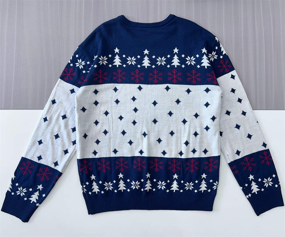 Рождественский джемпер Cusotm FNJIA Ugly Christmas для мужчин с декоративным жаккардовым узором в виде букв