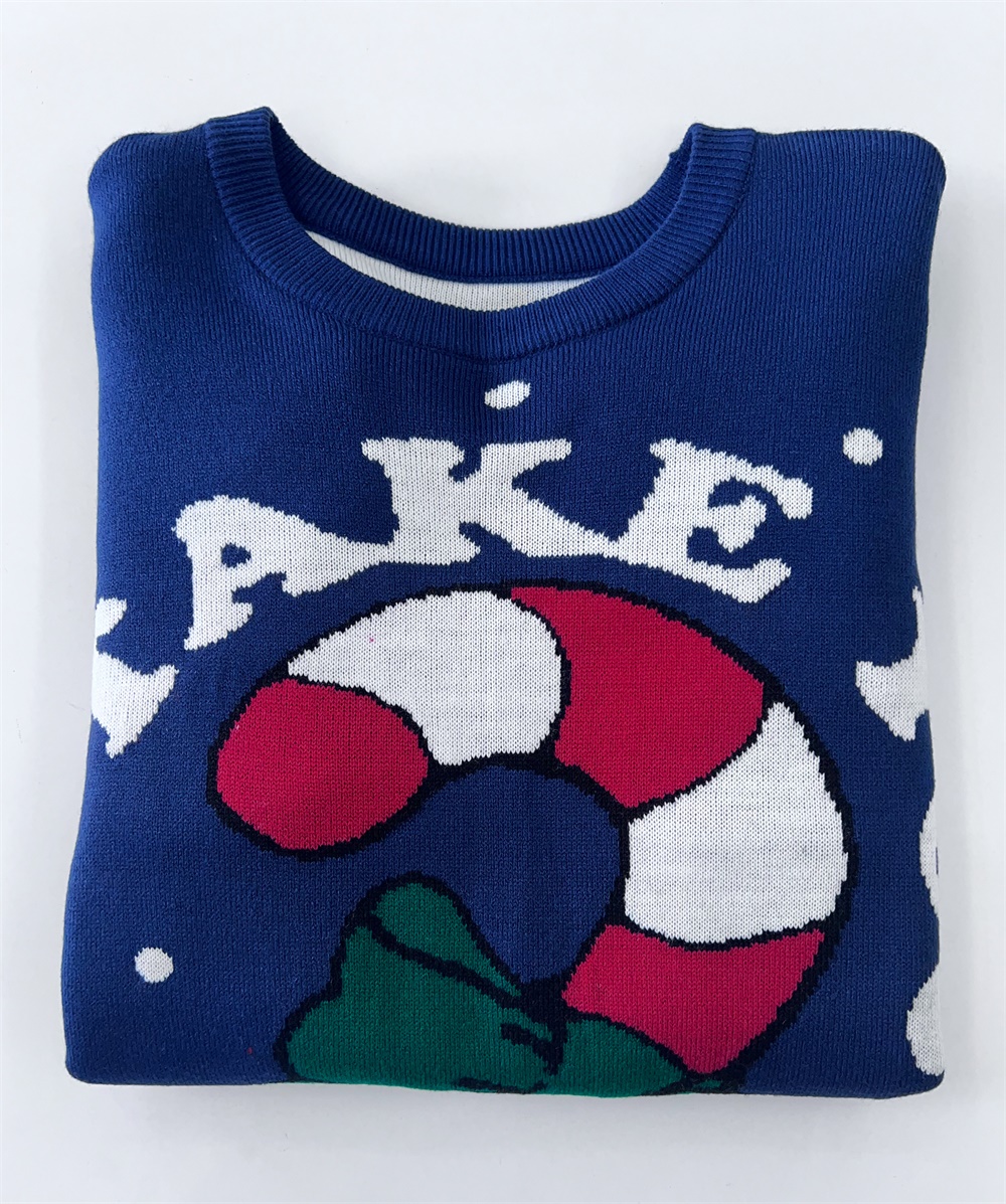 Подгоняйте рождественскую трость FNJIA с узорами из конфет под рождественский джемпер для мужчин