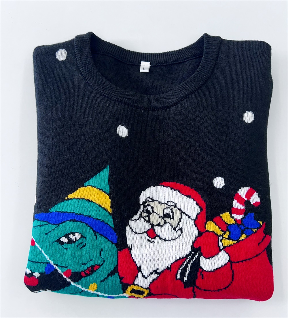 Изготовленный на заказ Уродливый Рождественский джемпер с динозавром FNJIA, пуловер, Рождественский свитер