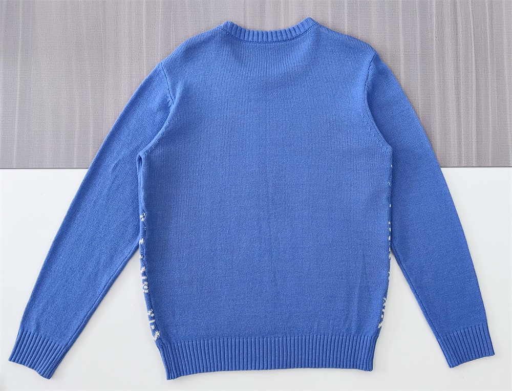 Изготовленный на заказ Рождественский свитер Fnjia для женщин с рисунком голубого пингвина, Рождественский джемпер