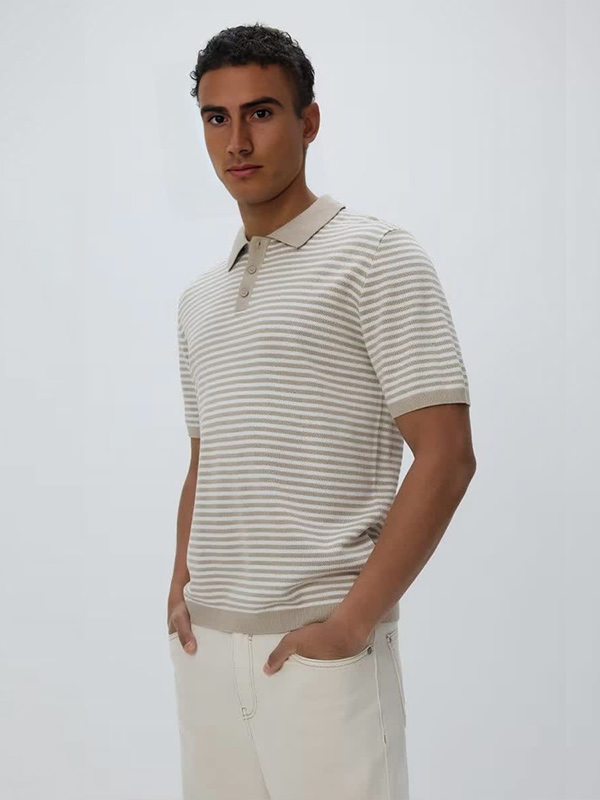 Мужские топы-поло в полоску Coston&#039;s с короткими рукавами