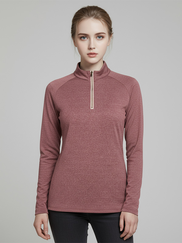 Изготовленные на заказ женские толстовки с капюшоном FNJIA quarter zipper с капюшоном сплошного цвета