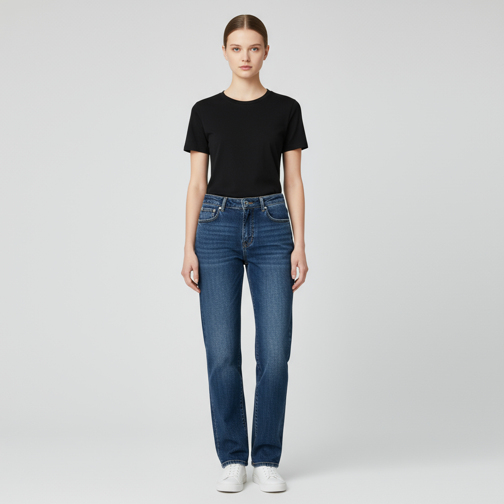 Изготовленные на заказ женские джинсы с завышенной талией Regular Fit