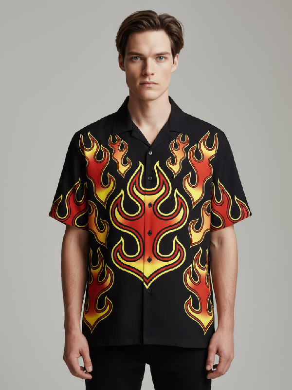 Рубашка с принтом Cusotm для мужских модных тканых топов