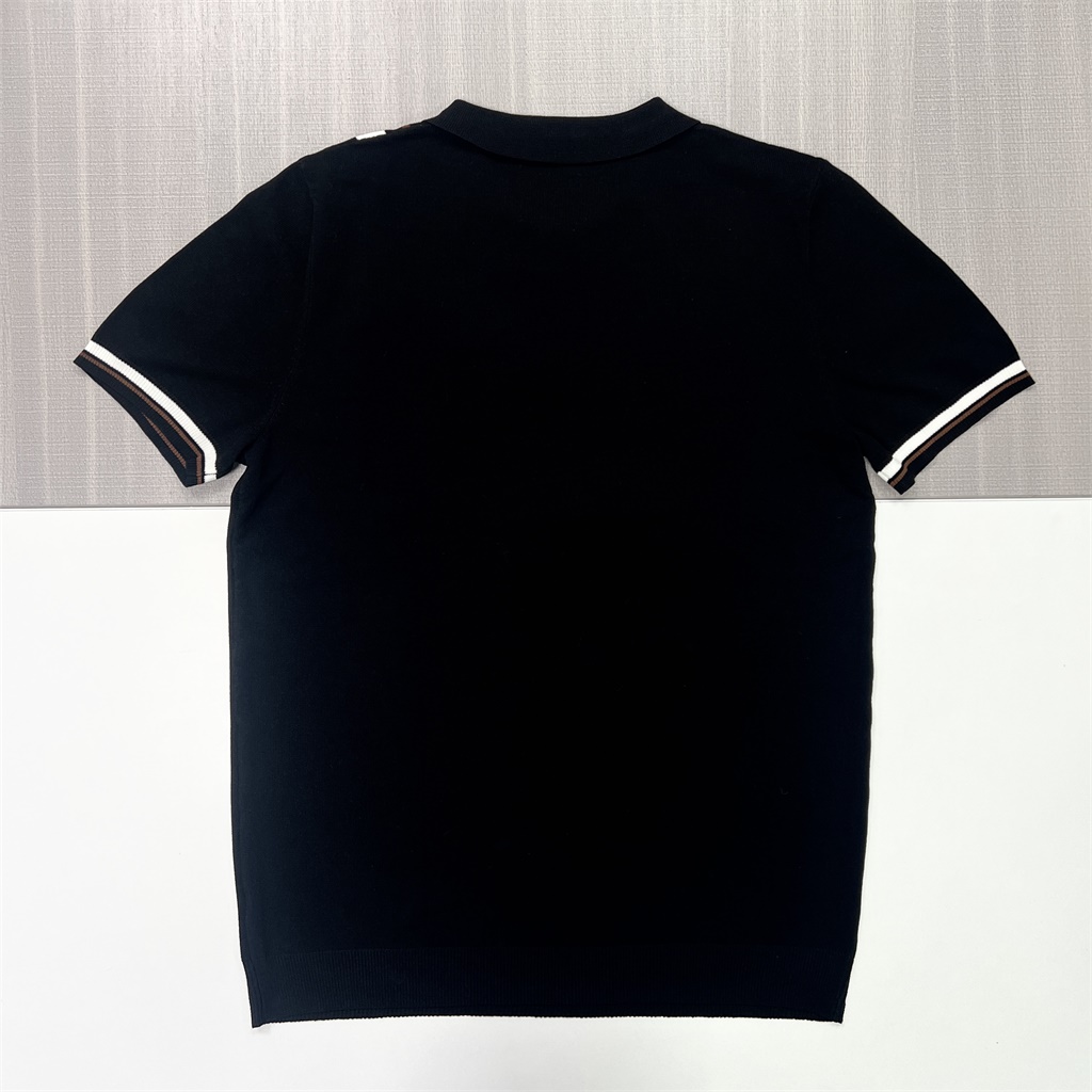 Мужская трикотажная рубашка поло в полоску на заказ - Топ с коротким рукавом и воротником, цвет и пряжа настраиваются индивидуально