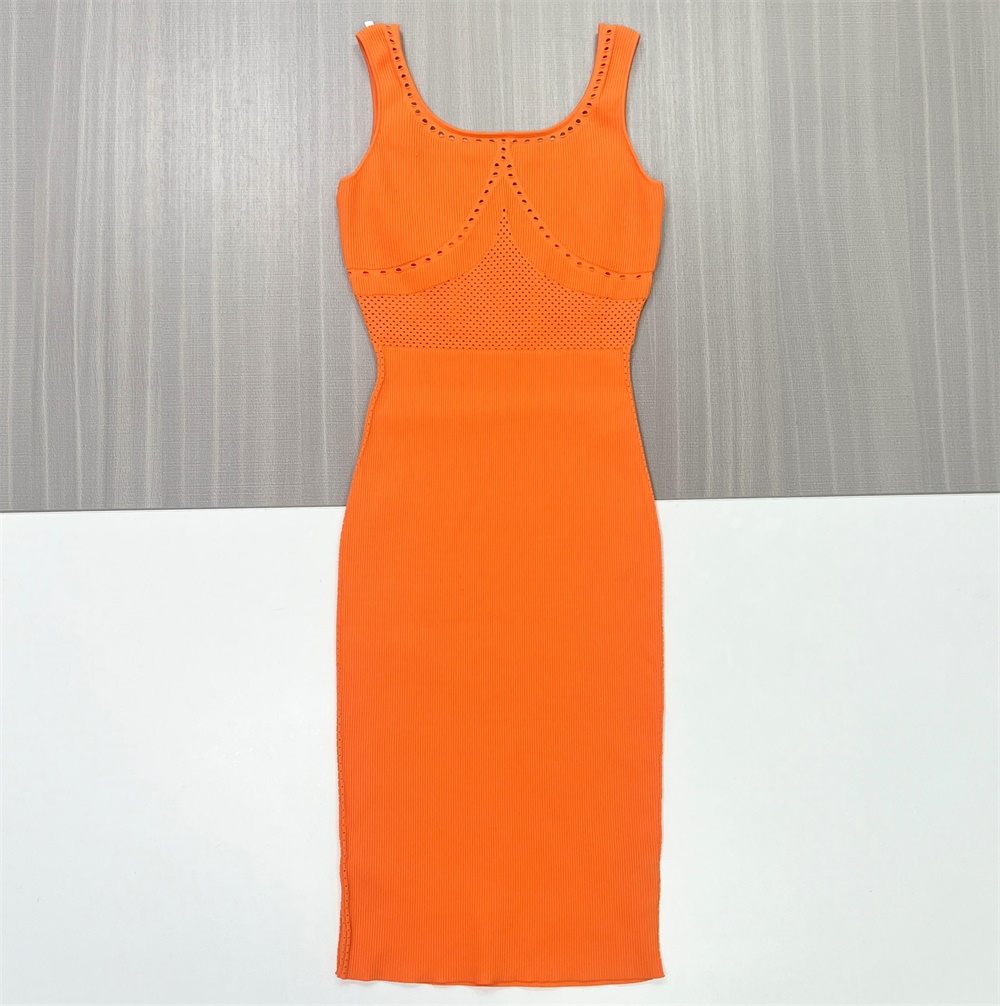 Женское трикотажное облегающее миди-платье на заказ с открытыми плечами для B2B
