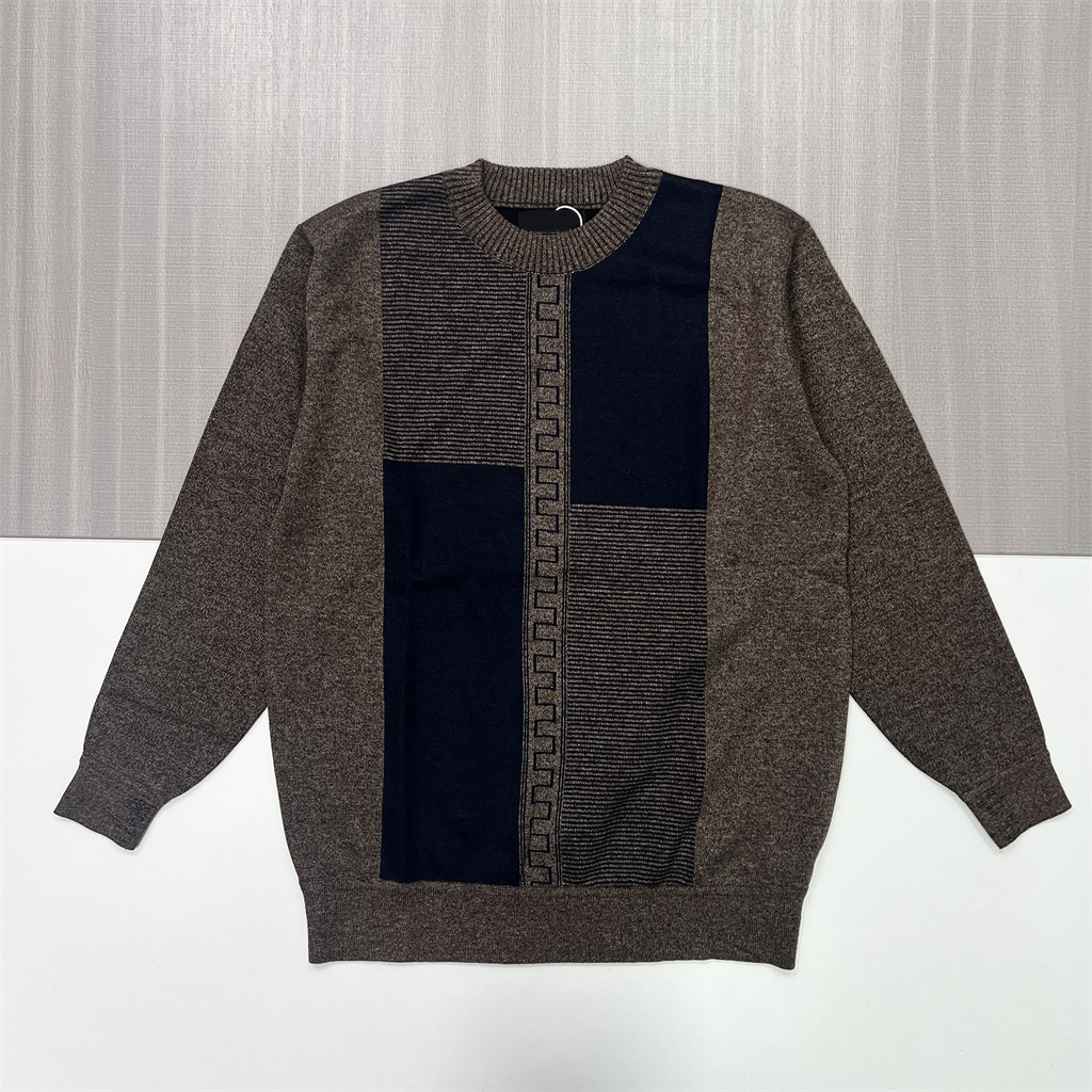 Мужской стильный жаккардовый свитер - Небольшой заказ от 100 штук, уникальный узор, Доставка от двери до двери