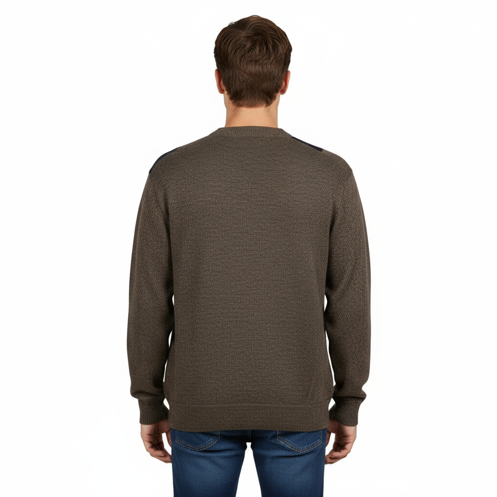 Мужской стильный жаккардовый свитер - Небольшой заказ от 100 штук, уникальный узор, Доставка от двери до двери