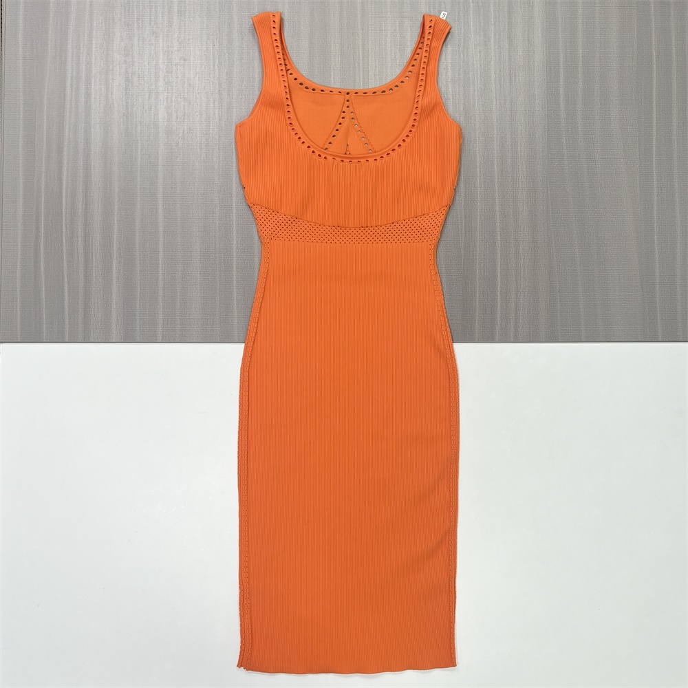 Женское трикотажное облегающее миди-платье на заказ с открытыми плечами для B2B