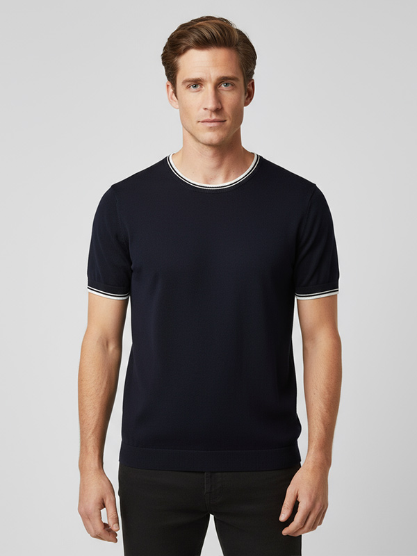 Мужская трикотажная футболка FNJIA с вышивкой/принтом на заказ, 100шт + оптом, образцы за 7 дней