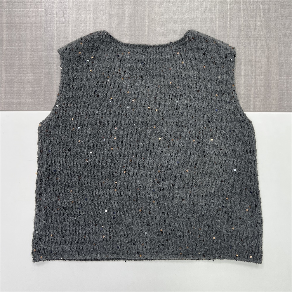 Кашемировый жилет на заказ с V-образным вырезом, однотонные шерстяные вязаные жилеты, Повседневная короткая верхняя одежда