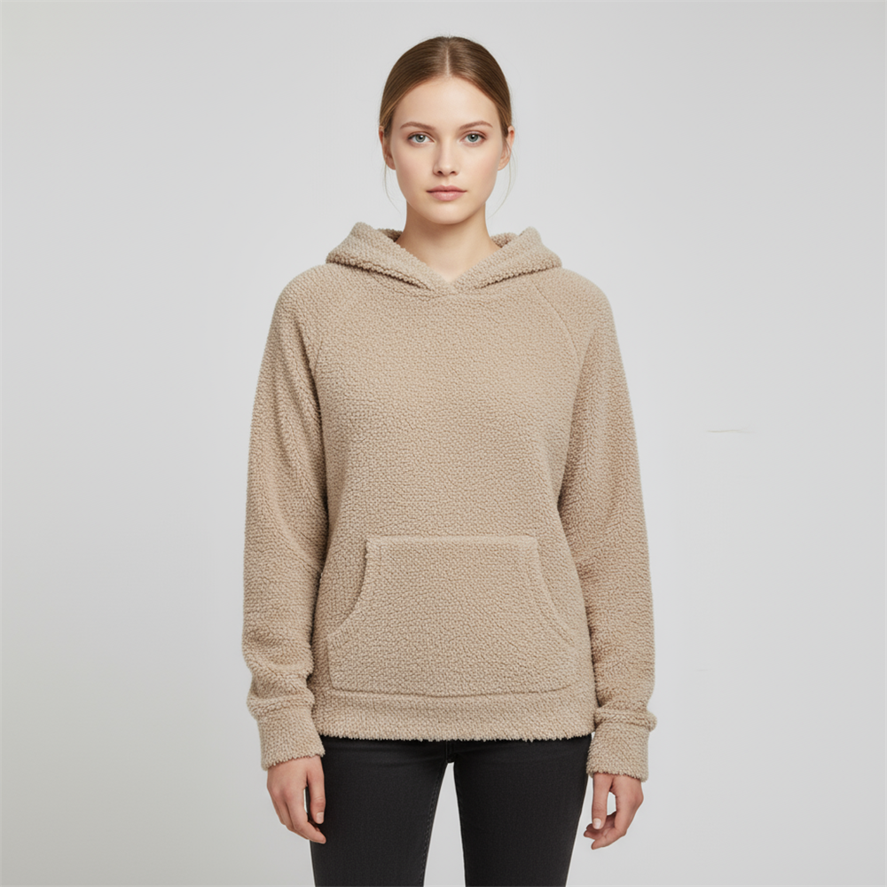 Вязаная толстовка Тедди на заказ: Бежевая, большого размера, незаменимая одежда для отдыха