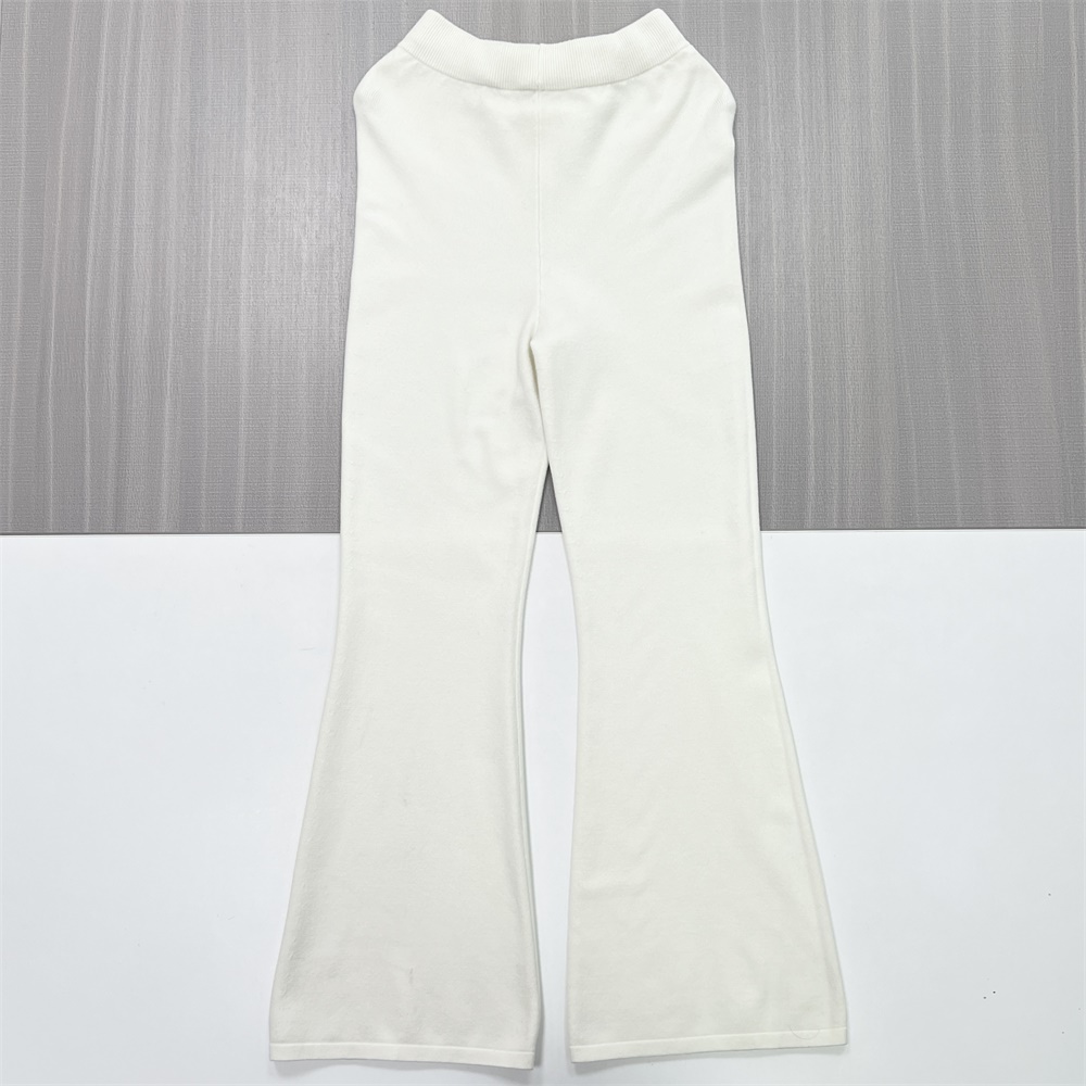 Расклешенные брюки из трикотажа на заказ: с завышенной талией, в стиле ретро, с роскошным трикотажным дизайном