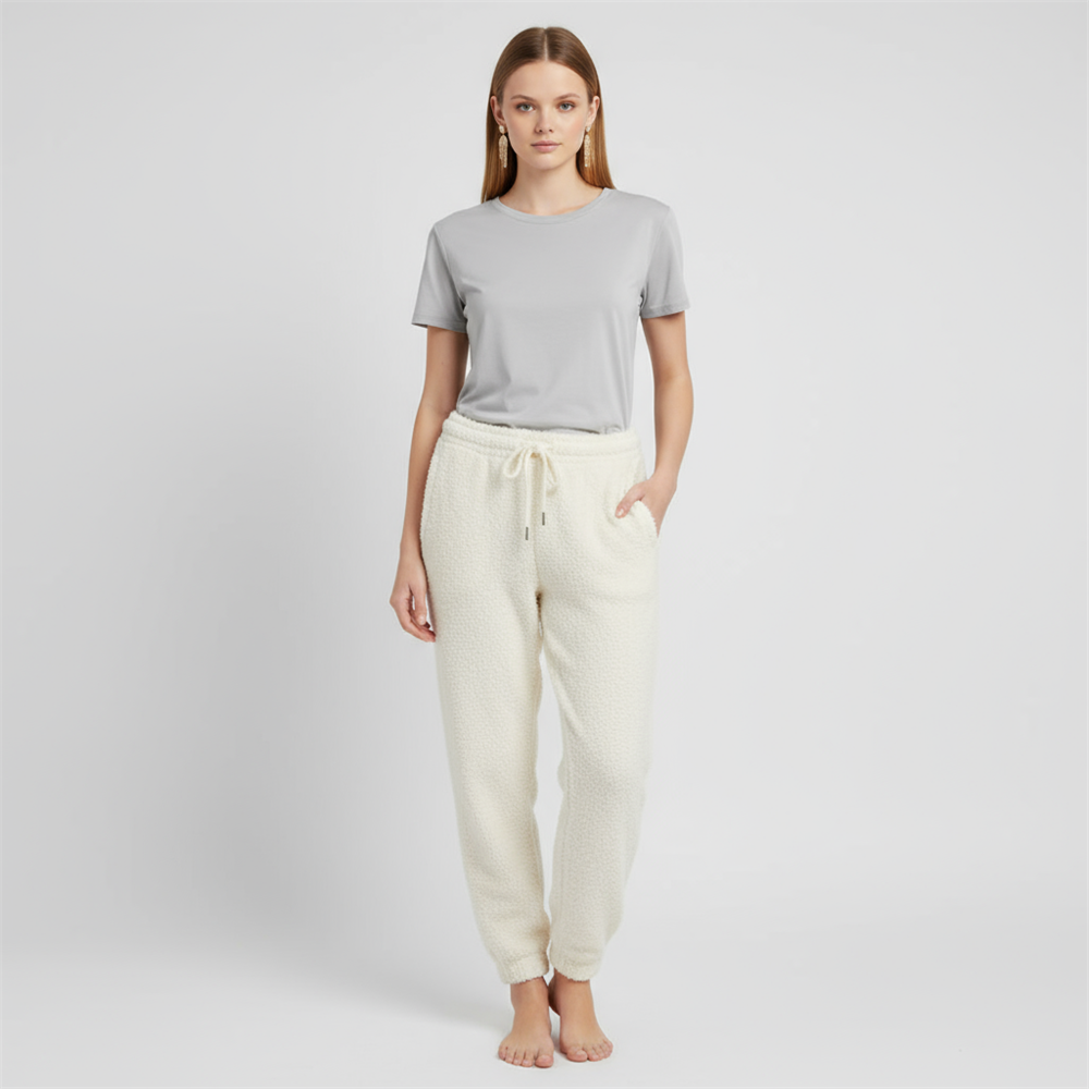 Джоггеры для бега трусцой на флисовой подкладке: Завязки на талии, приятная текстура, незаменимая одежда для отдыха