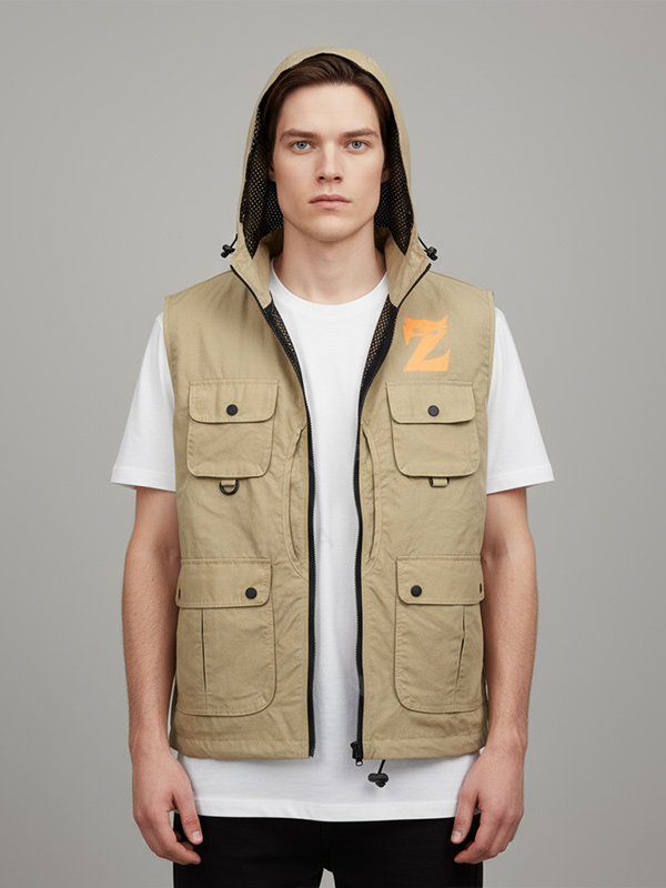 Мужской бежевый жилет 