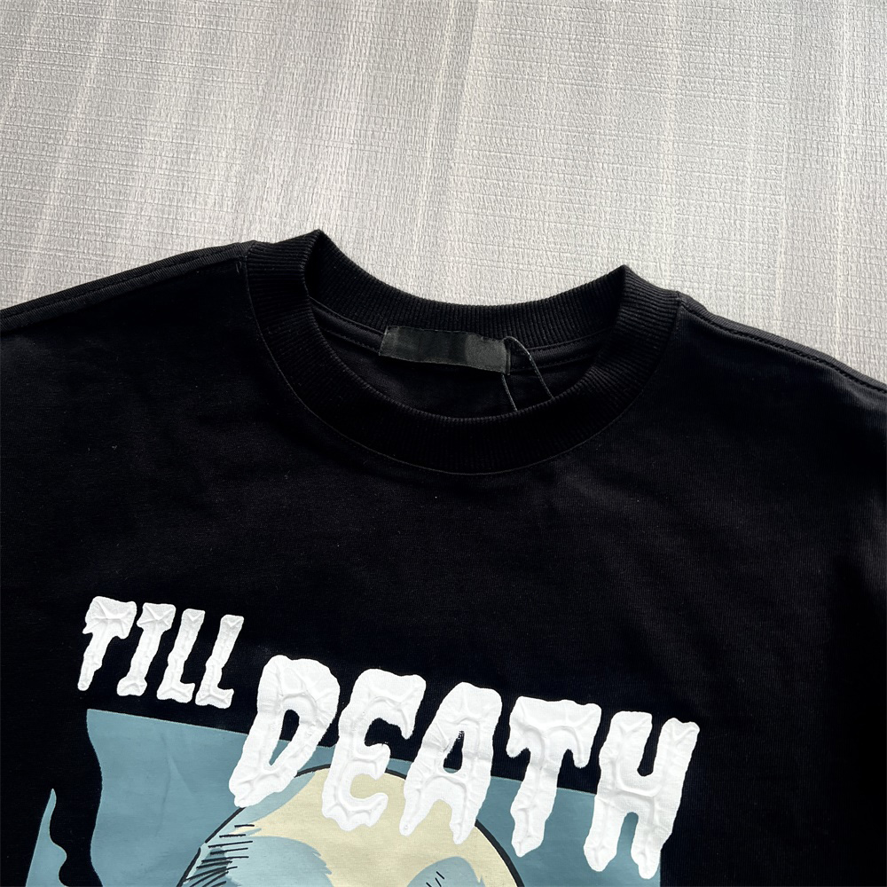 Мужская черная футболка с рисунком скелета, Повседневная одежда