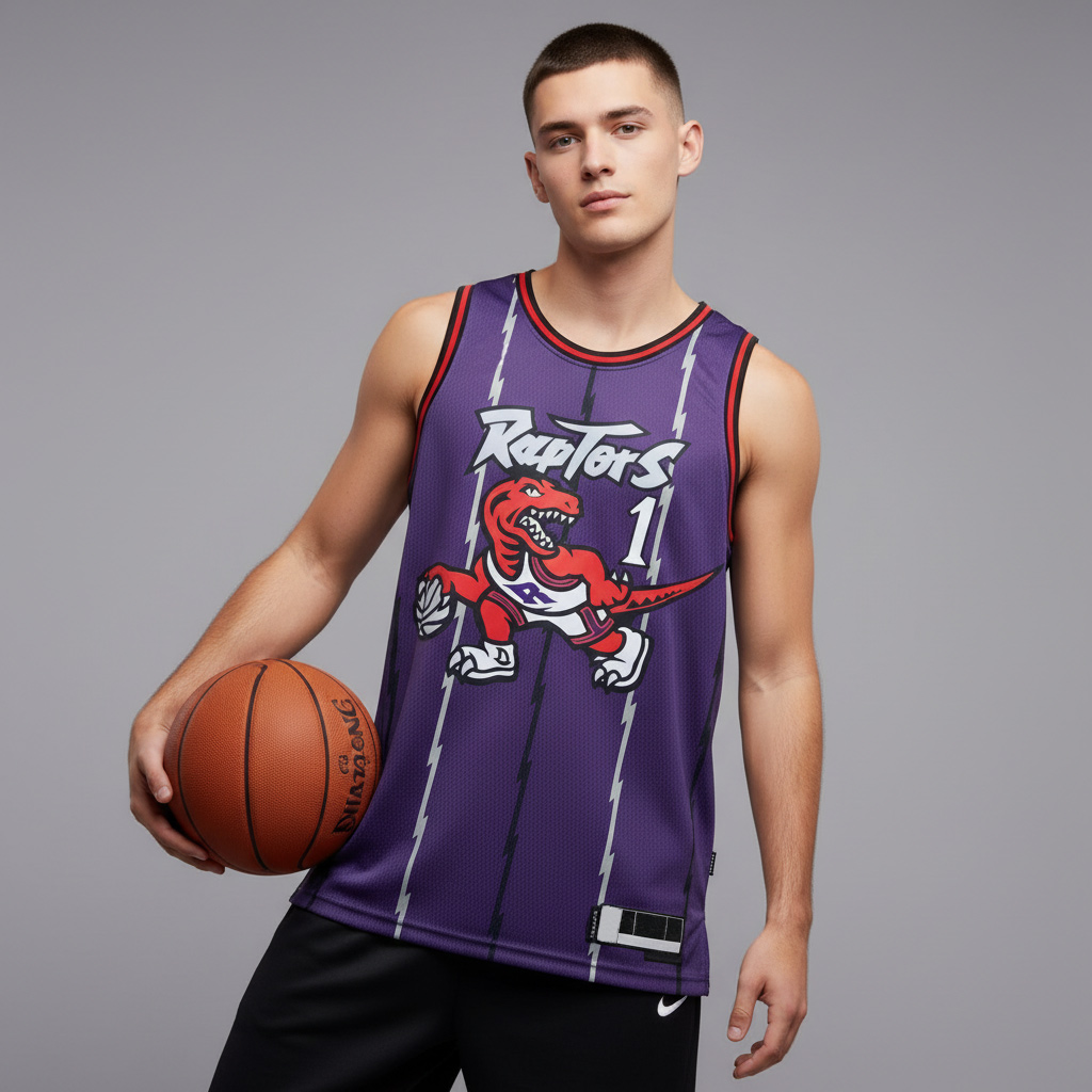 Изготовленная на заказ фиолетовая ретро-баскетбольная одежда