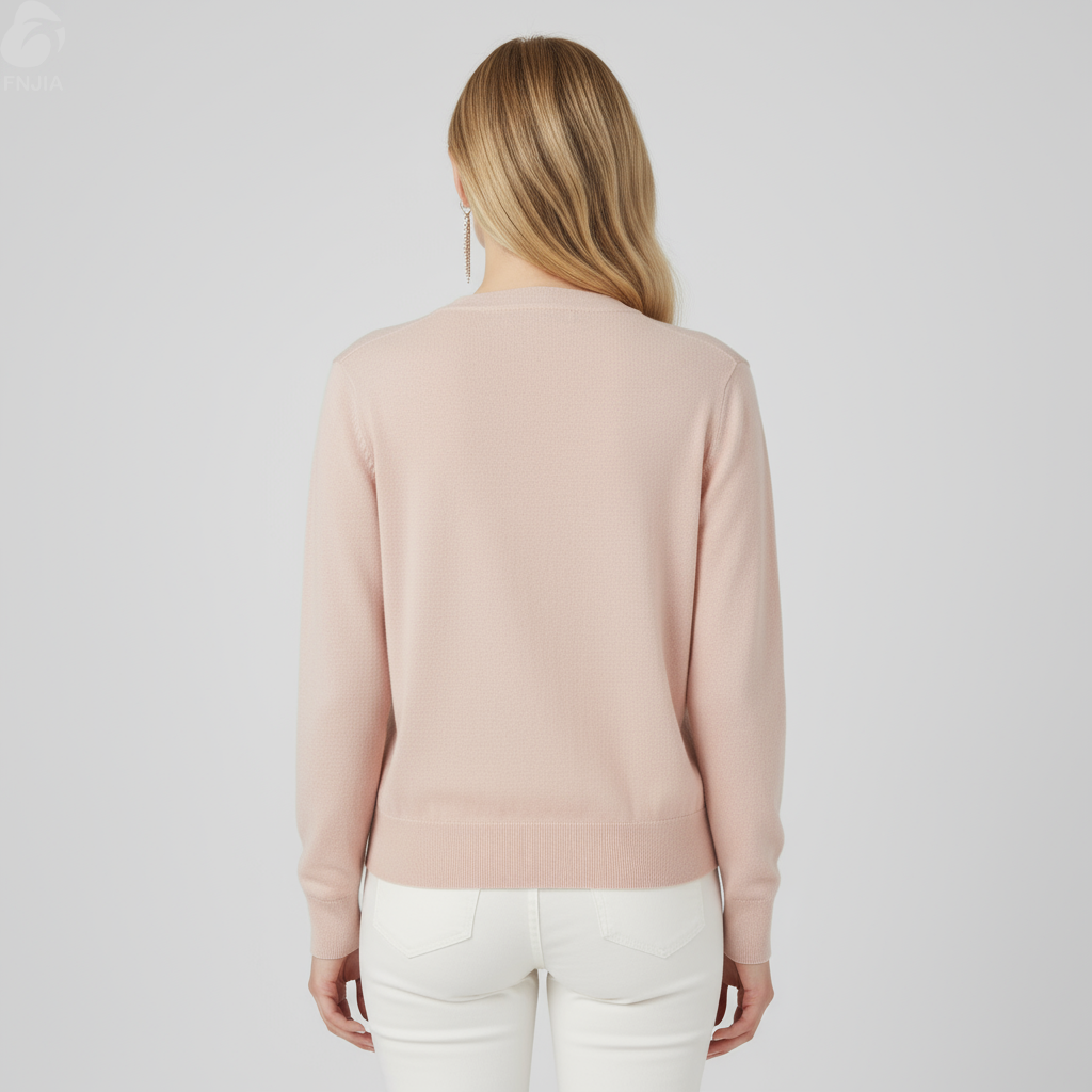 Женский кардиган из плотной вязки на пуговицах Blush - FNJIA Custom Apparel Service-LYF2500001