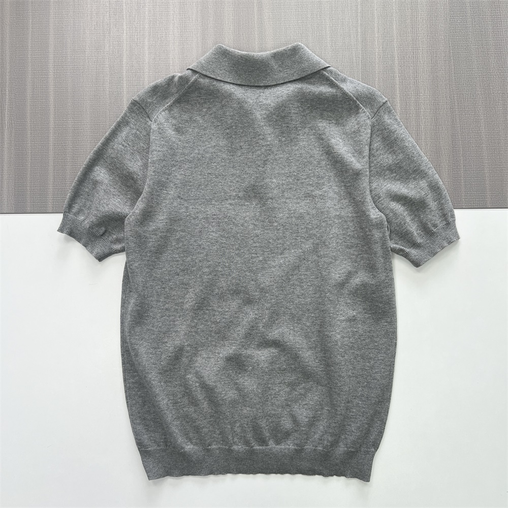 Мужское трикотажное поло серого цвета с подкладкой - FNJIA Custom Apparel Service